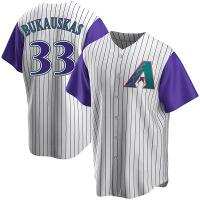 Men's J.B. Bukauskas Arizona Diamondbacks Replica Cream/Purple Alternate Cooperstown Collection Jersey