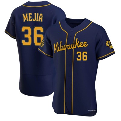 Men's J.C. Mejia Milwaukee Brewers Authentic Navy Alternate Jersey