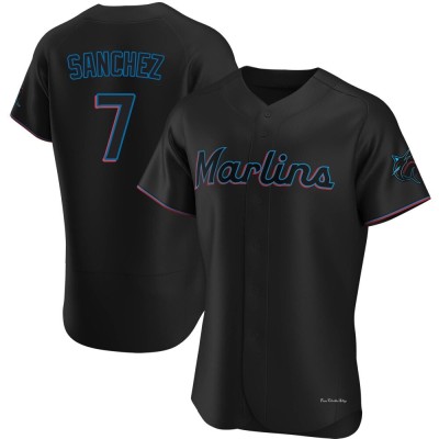 Men's Jesus Sanchez Miami Marlins Authentic Black Alternate Jersey