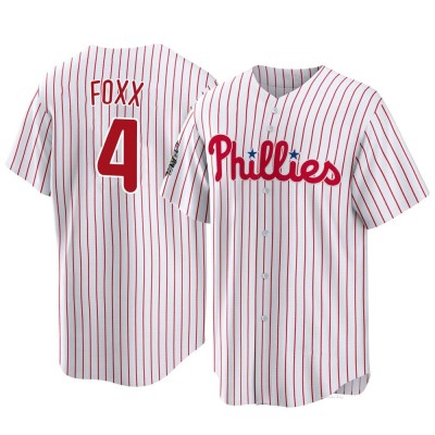 Men's Jimmy Foxx Philadelphia Phillies Replica White 2022 World Series Home Jersey