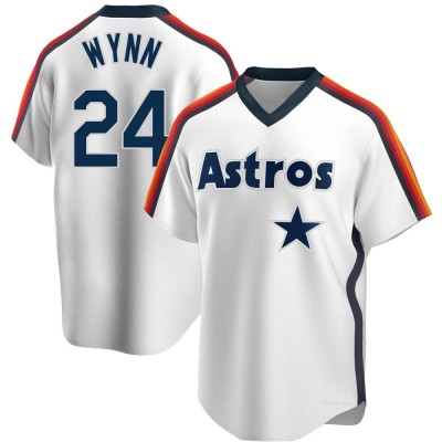 Men's Jimmy Wynn Houston Astros Replica White Home Cooperstown Collection Team Jersey