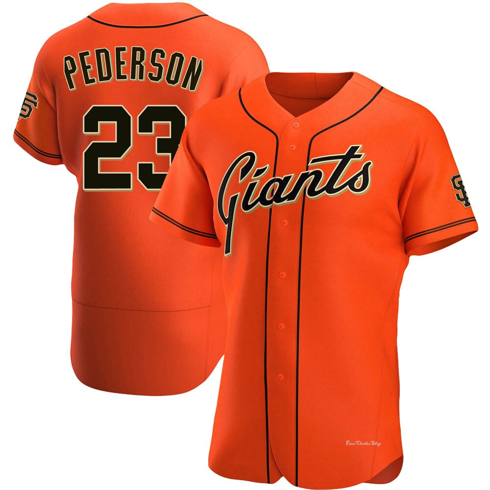 Men's Joc Pederson San Francisco Giants Authentic Orange Alternate Jersey