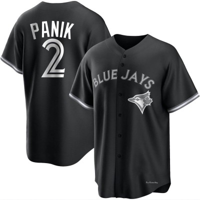 Men's Joe Panik Toronto Blue Jays Replica Black/White Jersey
