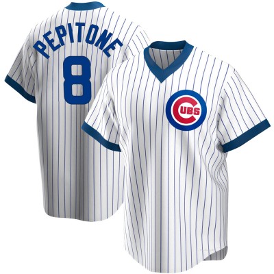 Men's Joe Pepitone Chicago Cubs Replica White Home Cooperstown Collection Jersey