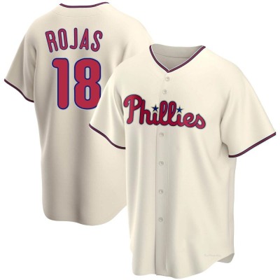 Men's Johan Rojas Philadelphia Phillies Replica Cream Alternate Jersey