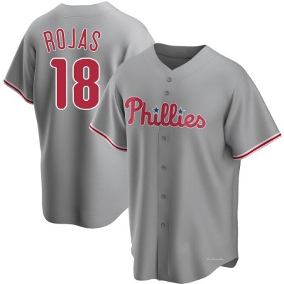 Men's Johan Rojas Philadelphia Phillies Replica Gray Road Jersey