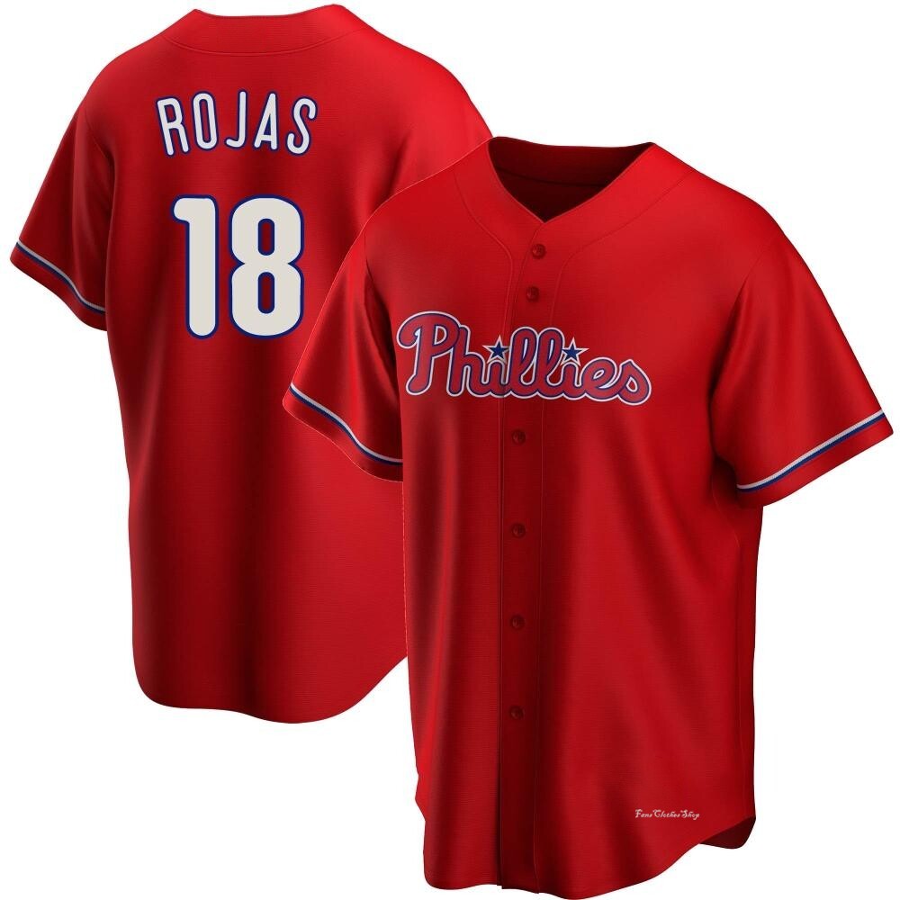 Men's Johan Rojas Philadelphia Phillies Replica Red Alternate Jersey