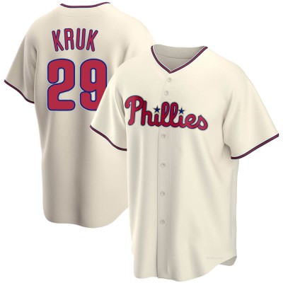 Men's John Kruk Philadelphia Phillies Replica Cream Alternate Jersey