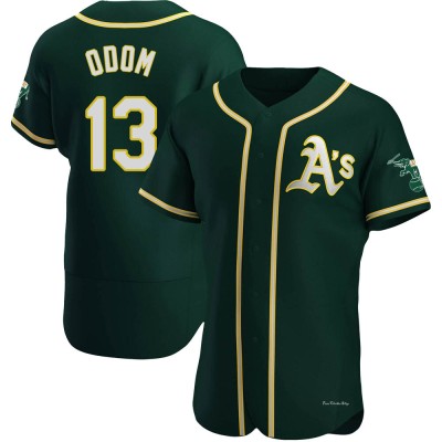Men's John Odom Oakland Athletics Authentic Green Alternate Jersey