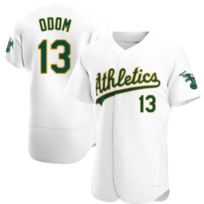 Men's John Odom Oakland Athletics Authentic White Home Jersey