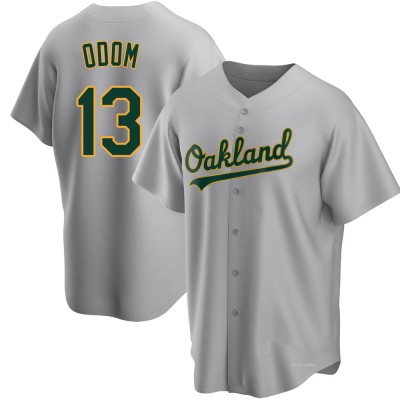 Men's John Odom Oakland Athletics Replica Gray Road Jersey