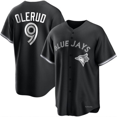 Men's John Olerud Toronto Blue Jays Replica Black/White Jersey