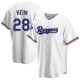 Men's Jonah Heim Texas Rangers Replica White Home 2023 World Series Champions Jersey