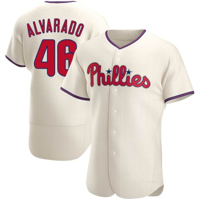 Men's Jose Alvarado Philadelphia Phillies Authentic Cream Alternate Jersey