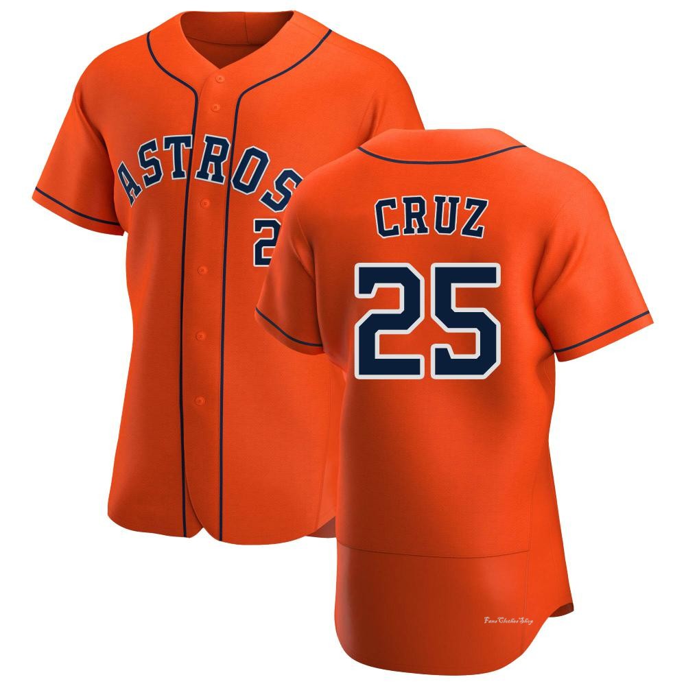 Men's Jose Cruz Jr. Houston Astros Authentic Orange Alternate Jersey
