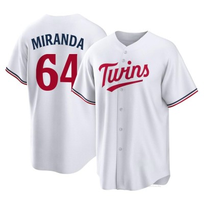 Men's Jose Miranda Minnesota Twins Replica White Home Jersey