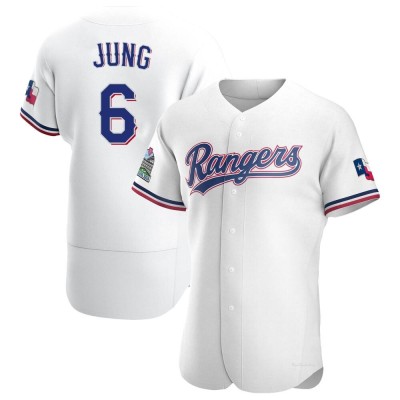 Men's Josh Jung Texas Rangers Authentic White Home Jersey