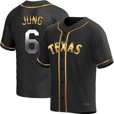 Men's Josh Jung Texas Rangers Replica Black Golden Alternate Jersey
