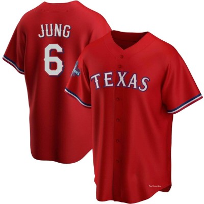 Men's Josh Jung Texas Rangers Replica Red Alternate 2023 World Series Champions Jersey