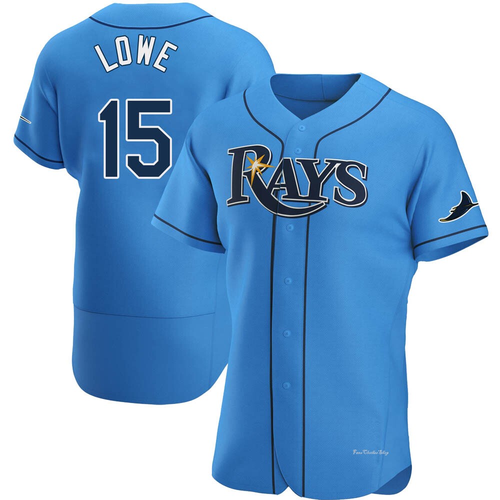 Men's Josh Lowe Tampa Bay Rays Authentic Light Blue Alternate Jersey