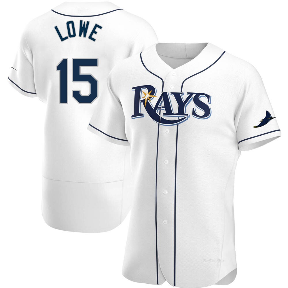 Men's Josh Lowe Tampa Bay Rays Authentic White Home Jersey