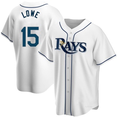 Men's Josh Lowe Tampa Bay Rays Replica White Home Jersey