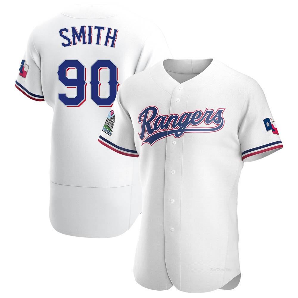 Men's Josh Smith Texas Rangers Authentic White Home Jersey