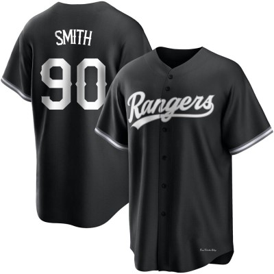 Men's Josh Smith Texas Rangers Replica Black/White Jersey