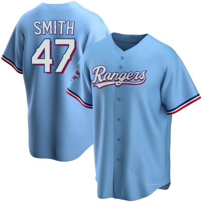 Men's Josh Smith Texas Rangers Replica Light Blue Alternate 2023 World Series Champions Jersey