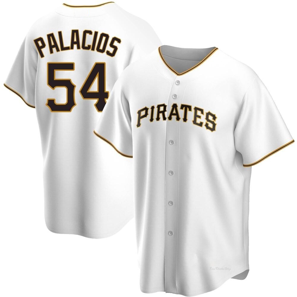 Men's Joshua Palacios Pittsburgh Pirates Replica White Home Jersey