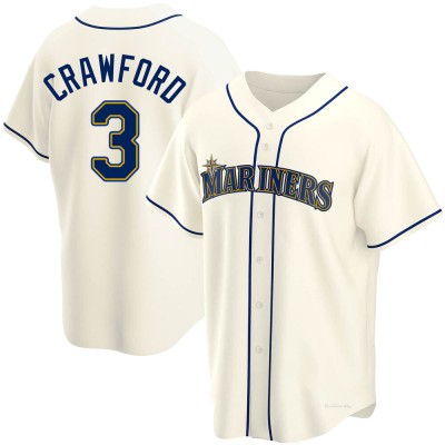 Men's J.P. Crawford Seattle Mariners Replica Cream Alternate Jersey