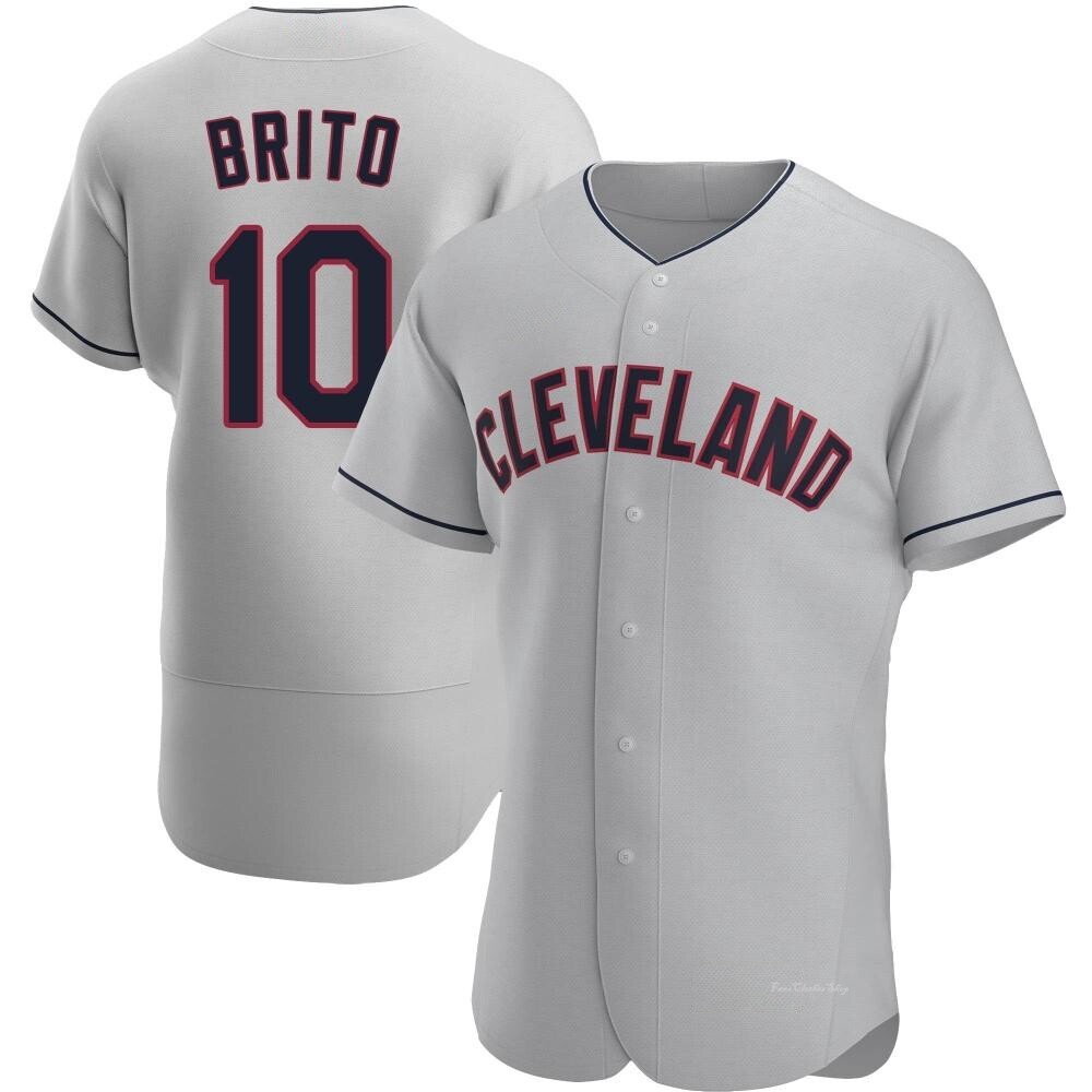Men's Juan Brito Cleveland Guardians Authentic Gray Road Jersey