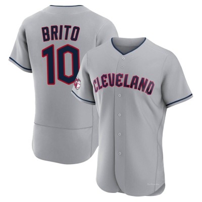 Men's Juan Brito Cleveland Guardians Authentic Gray Road Jersey