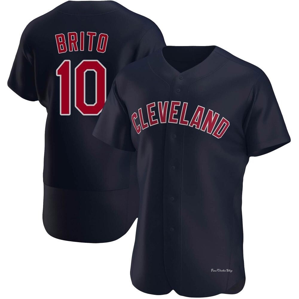 Men's Juan Brito Cleveland Guardians Authentic Navy Alternate Jersey