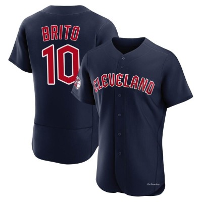 Men's Juan Brito Cleveland Guardians Authentic Navy Alternate Jersey