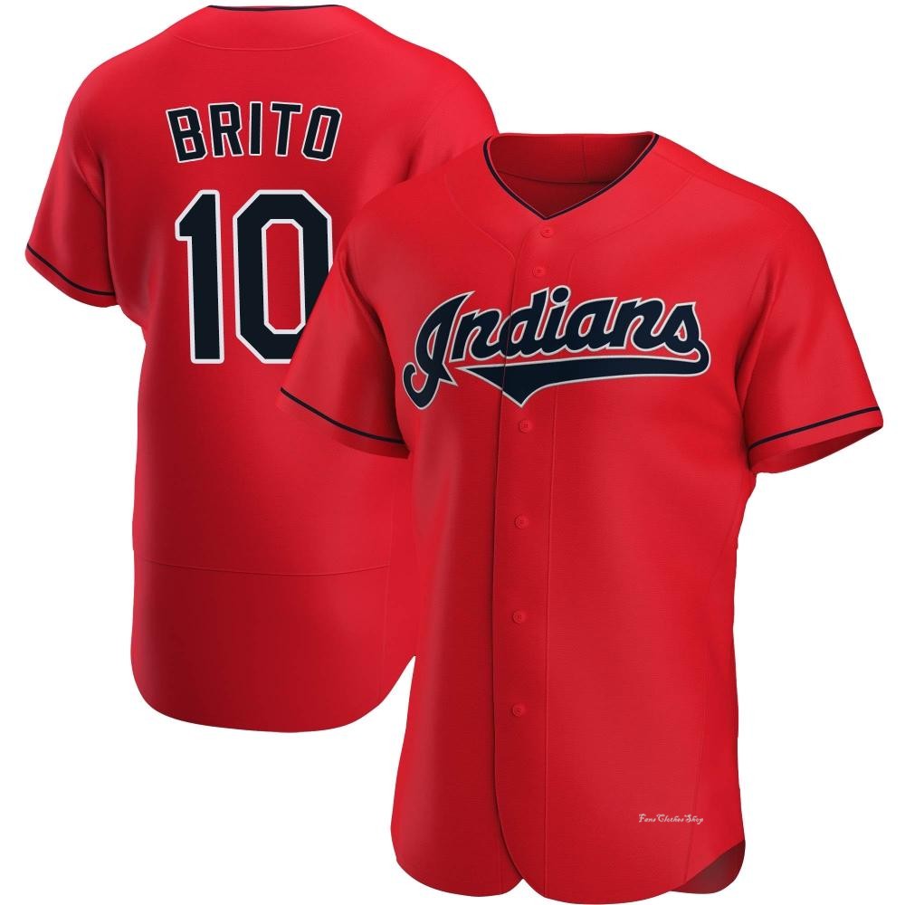 Men's Juan Brito Cleveland Guardians Authentic Red Alternate Jersey
