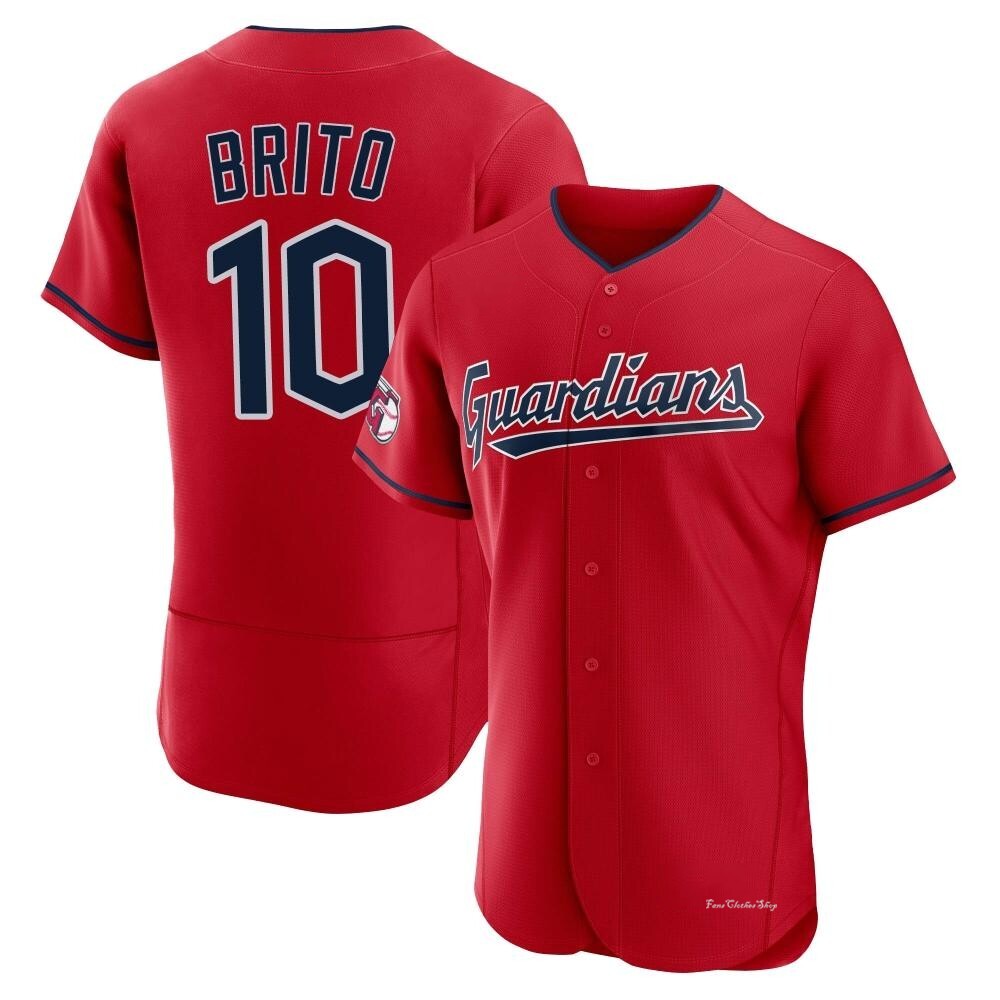 Men's Juan Brito Cleveland Guardians Authentic Red Alternate Jersey