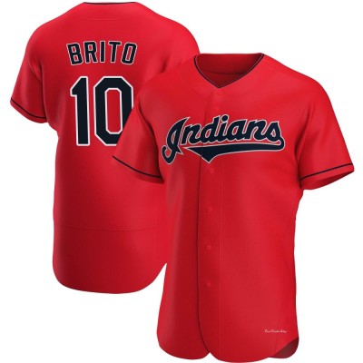 Men's Juan Brito Cleveland Guardians Authentic Red Alternate Jersey