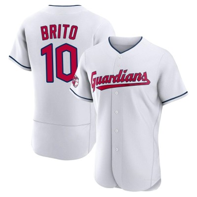 Men's Juan Brito Cleveland Guardians Authentic White Home Jersey