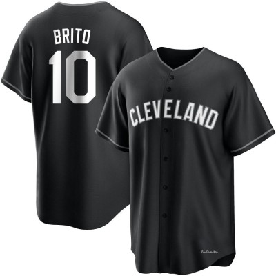 Men's Juan Brito Cleveland Guardians Replica Black/White Jersey