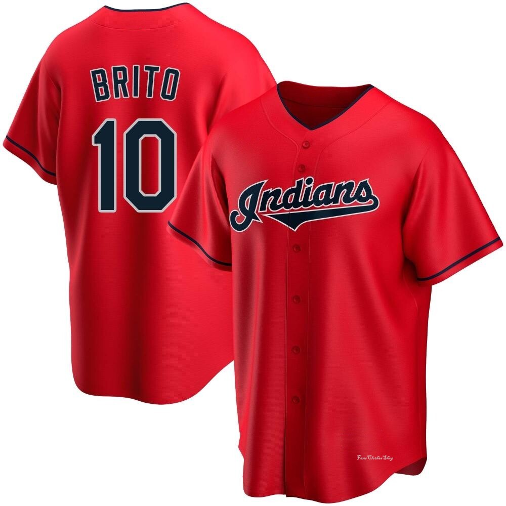 Men's Juan Brito Cleveland Guardians Replica Red Alternate Jersey