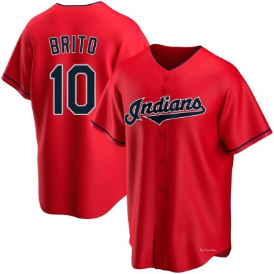 Men's Juan Brito Cleveland Guardians Replica Red Alternate Jersey