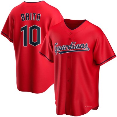 Men's Juan Brito Cleveland Guardians Replica Red Alternate Jersey