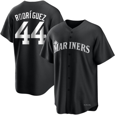 Men's Julio Rodriguez Seattle Mariners Replica Black/White Jersey