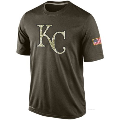 Men's Kansas City Royals Olive Dri-Fit Salute To Service KO Performance T-Shirt
