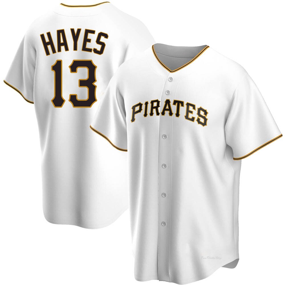 Men's Ke'Bryan Hayes Pittsburgh Pirates Replica White Home Jersey ...