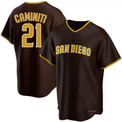 Men's Ken Caminiti San Diego Padres Replica Brown Road Jersey