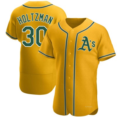 Men's Ken Holtzman Oakland Athletics Authentic Gold Alternate Jersey