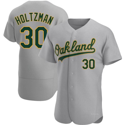 Men's Ken Holtzman Oakland Athletics Authentic Gray Road Jersey