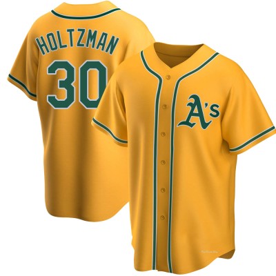 Men's Ken Holtzman Oakland Athletics Replica Gold Alternate Jersey